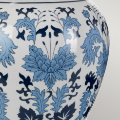 Lampa stołowa Linyi - 1 źródło światła - Niebieski, biały DL-LINYI-TL