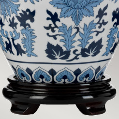 Lampa stołowa Linyi - 1 źródło światła - Niebieski, biały DL-LINYI-TL