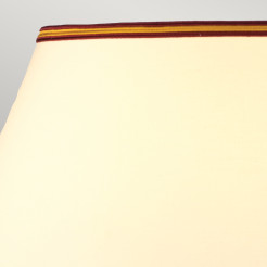 Lampa stołowa Oxblood - 1 źródło światła - Czerwony - Kremowy abażur DL-MAJIN-SMALL-TL-OXB
