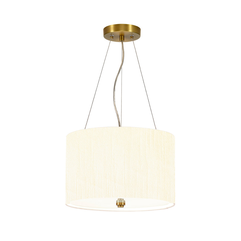 Lampa wisząca 35,6 cm Pearce - 3 źródła światła - Postarzany mosiądz DL-PEARCE14-3LT-IV-AB