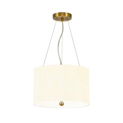 Lampa wisząca 35,6 cm Pearce - 3 źródła światła - Postarzany mosiądz DL-PEARCE14-3LT-IV-AB