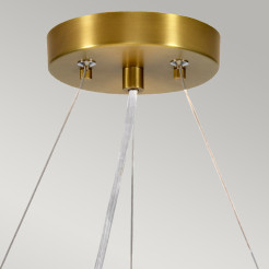 Lampa wisząca 45,7 cm Pearce - 3 źródła światła - Postarzany mosiądz DL-PEARCE18-3LT-IV-AB