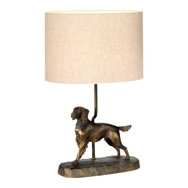 Lampa stołowa Rufus - 1 źródło światła - Brązowa patyna DL-RUFUS-TL