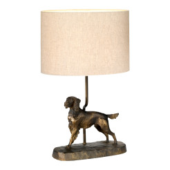 Lampa stołowa Rufus - 1 źródło światła - Brązowa patyna DL-RUFUS-TL