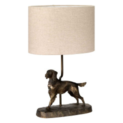 Lampa stołowa Rufus - 1 źródło światła - Brązowa patyna DL-RUFUS-TL