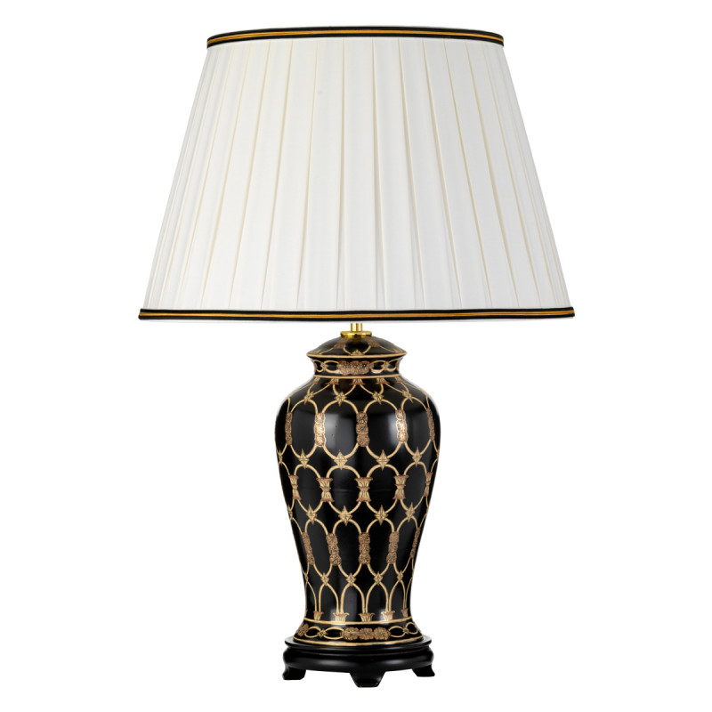 Lampa stołowa Taipei - 1 źródło światła - Czarny, złoty DL-TAIPEI-TL