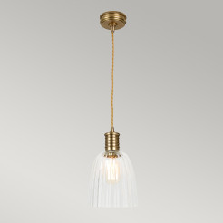 Lampa wisząca Douille - 1 źródło światła - Postarzany mosiądz DOUILLE-P-AB