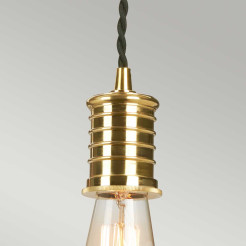 Lampa wisząca Douille - 1 źródło światła - Czarny, polerowany mosiądz DOUILLE-P-BPB