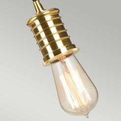 Lampa wisząca Douille - 1 źródło światła - Czarny, polerowany mosiądz DOUILLE-P-BPB