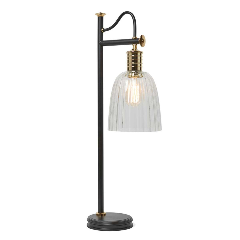 Lampa stołowa Douille - 1 źródło światła - Czarny, polerowany mosiądz DOUILLE-TL-BPB