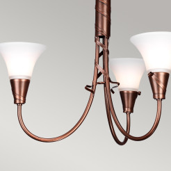 Żyrandol Emily - 3 źródła światła - Miedziana patyna EM3-COPPER