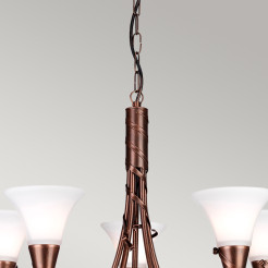 Żyrandol Emily - 5 źródeł światła - Miedziana patyna EM5-COPPER