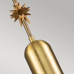 Średnia lampa wisząca Etoile - 1 źródło światła - Postarzany mosiądz, złoty ETOILE-P-M-AB