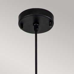 Średnia lampa wisząca Etoile - 1 źródło światła - Matowa czerń, złoty ETOILE-P-M-MB