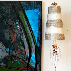 Lampa stołowa Birdland - 1 źródło światła - Kremowy, złoty FB-BIRDLAND-TL