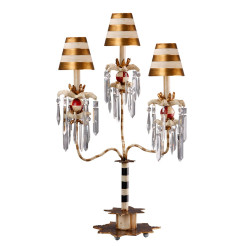 Lampa stołowa Birdland - 3 źródła światła - Kremowy, złoty FB-BIRDLAND-TL3
