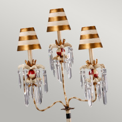 Lampa stołowa Birdland - 3 źródła światła - Kremowy, złoty FB-BIRDLAND-TL3