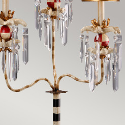 Lampa stołowa Birdland - 3 źródła światła - Kremowy, złoty FB-BIRDLAND-TL3