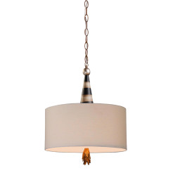 Lampa wisząca Flambeau - 2 źródła światła - Czarny, kremowy, złoty FB-FLAMBEAU-P