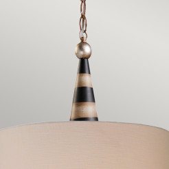 Lampa wisząca Flambeau - 2 źródła światła - Czarny, kremowy, złoty FB-FLAMBEAU-P