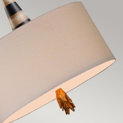 Lampa wisząca Flambeau - 2 źródła światła - Czarny, kremowy, złoty FB-FLAMBEAU-P