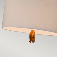 Lampa wisząca Flambeau - 2 źródła światła - Czarny, kremowy, złoty FB-FLAMBEAU-P