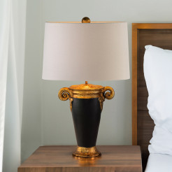 Lampa stołowa Gallier - 1 źródło światła - Czarny, złoty FB-GALLIER-TL