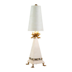 Lampa stołowa Leda - 1 źródło światła - Kremowy, złoty FB-LEDA-TL