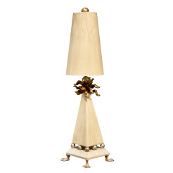 Lampa stołowa Leda - 1 źródło światła - Kremowy, złoty FB-LEDA-TL