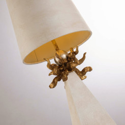 Lampa stołowa Leda - 1 źródło światła - Kremowy, złoty FB-LEDA-TL