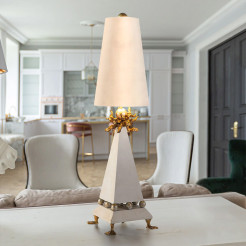 Lampa stołowa Leda - 1 źródło światła - Kremowy, złoty FB-LEDA-TL