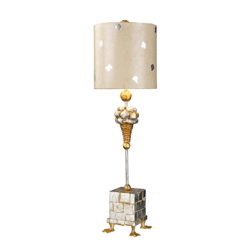 Lampa stołowa Pompadour X - 1 źródło światła - Kremowy, srebrny FB-POMPADOURX-TL