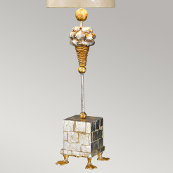 Lampa stołowa Pompadour X - 1 źródło światła - Kremowy, srebrny FB-POMPADOURX-TL