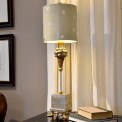 Lampa stołowa Pompadour X - 1 źródło światła - Kremowy, srebrny FB-POMPADOURX-TL