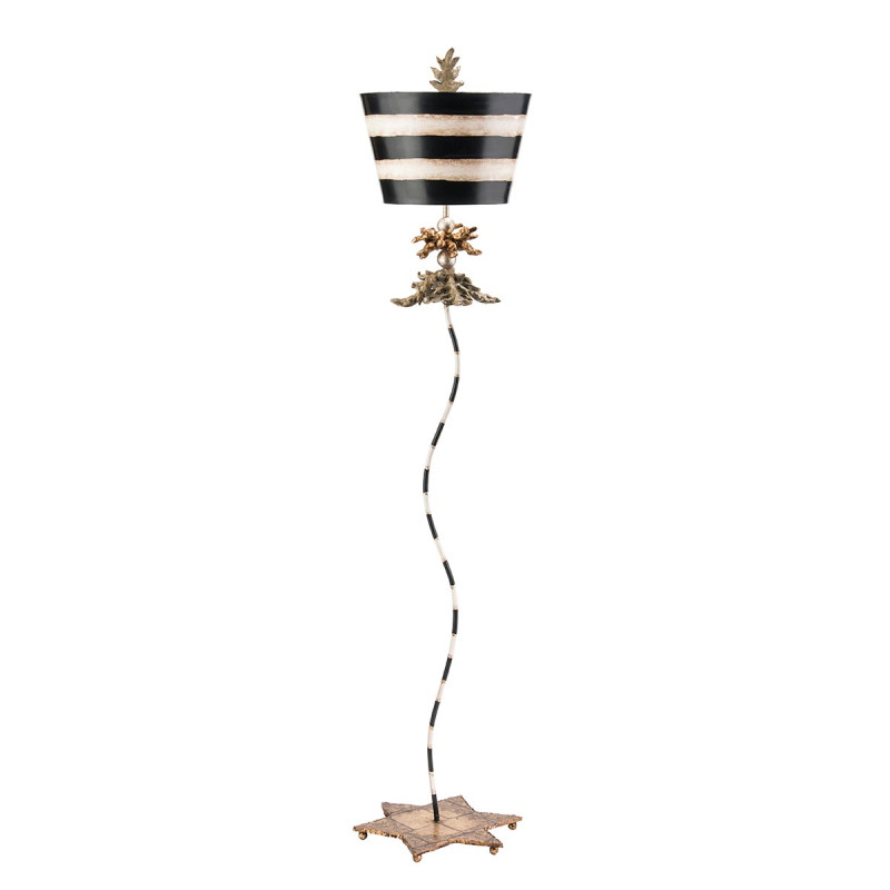 Lampa podłogowa South Beach - 1 źródło światła - Czarny, beżowy, złoty FB-SOUTHBEACH-FL