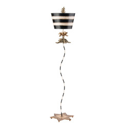 Lampa podłogowa South Beach - 1 źródło światła - Czarny, beżowy, złoty FB-SOUTHBEACH-FL