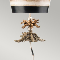 Lampa podłogowa South Beach - 1 źródło światła - Czarny, beżowy, złoty FB-SOUTHBEACH-FL