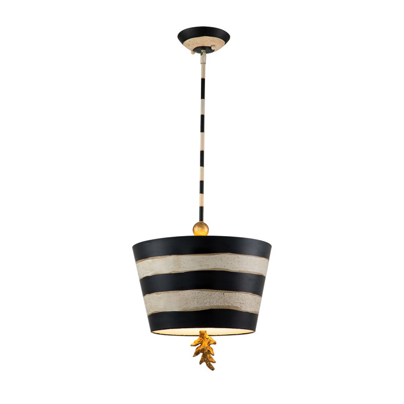 Lampa wisząca South Beach - 1 źródło światła - Czarny, beżowy, złoty FB-SOUTHBEACH-P