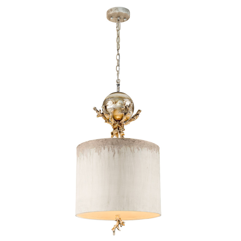 Lampa wisząca Trellis - 1 źródło światła - Beżowa patyna, srebrny FB-TRELLIS-P