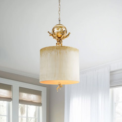Lampa wisząca Trellis - 1 źródło światła - Beżowa patyna, srebrny FB-TRELLIS-P