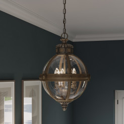 Lampa wisząca Adams - 3 źródła światła - Brytyjski brąz FE-ADAMS-3P-BRZ