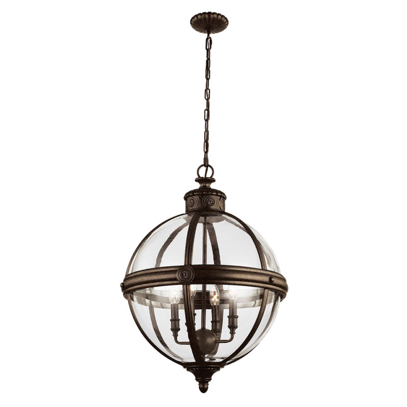 Lampa wisząca Adams - 4 źródła światła - Brytyjski brąz FE-ADAMS-4P-BRZ