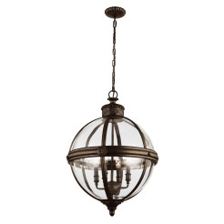 Lampa wisząca Adams - 4 źródła światła - Brytyjski brąz FE-ADAMS-4P-BRZ