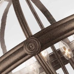 Lampa wisząca Adams - 4 źródła światła - Brytyjski brąz FE-ADAMS-4P-BRZ