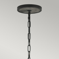 Lampa wisząca Allier - 4 źródła światła - Postarzane drewno, antyczne żelazo FE-ALLIER-4P-WW