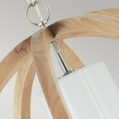 Duża lampa wisząca Allier - 1 źródło światła - Drewno FE-ALLIER-P-L-LW