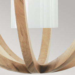 Duża lampa wisząca Allier - 1 źródło światła - Drewno FE-ALLIER-P-L-LW