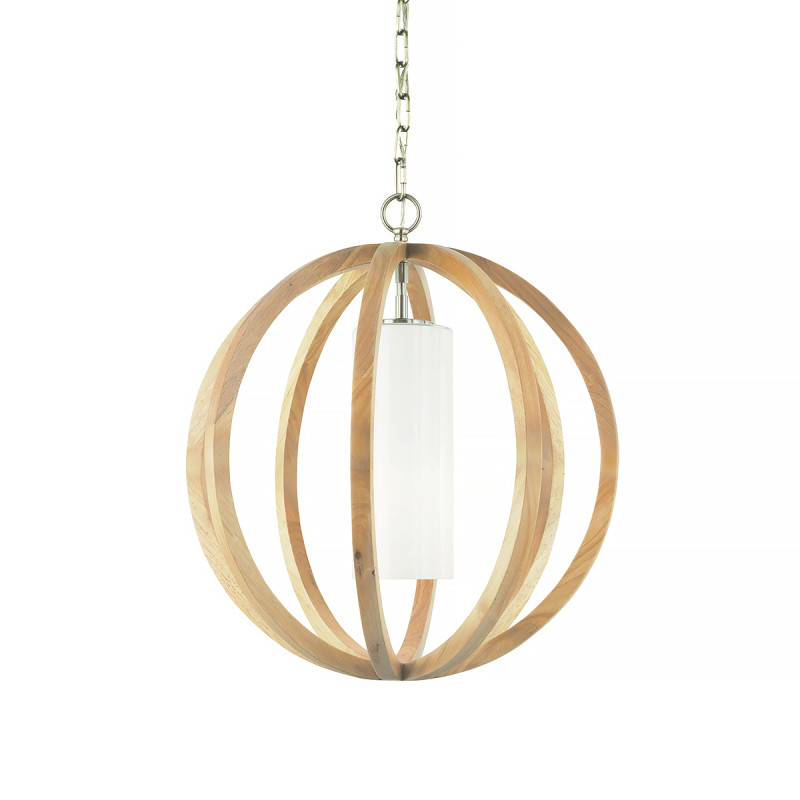 Mała lampa wisząca Allier - 1 źródło światła - Drewno FE-ALLIER-P-S-LW