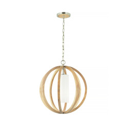 Mała lampa wisząca Allier - 1 źródło światła - Drewno FE-ALLIER-P-S-LW