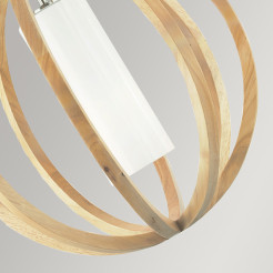 Mała lampa wisząca Allier - 1 źródło światła - Drewno FE-ALLIER-P-S-LW